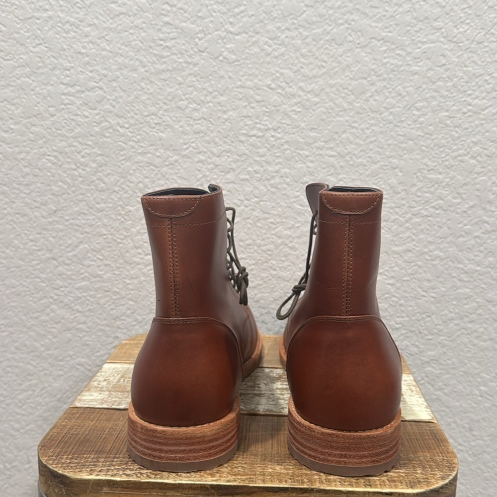 Nisolo All Weather Andres Men’s Brandy Leather Boots Size 9 - Picture 6 of 8
